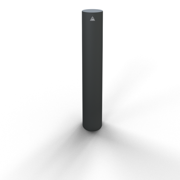 Ornamental bollard | steel tube � 150 mm | stationary, for casting in concrete with ground anchor, total length approx. 1250 mm